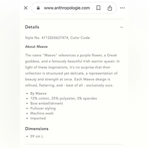 MAEVE by ANTHROPOLOGIE Tomcat Top in Black Motif‎ - Picture 8 of 8